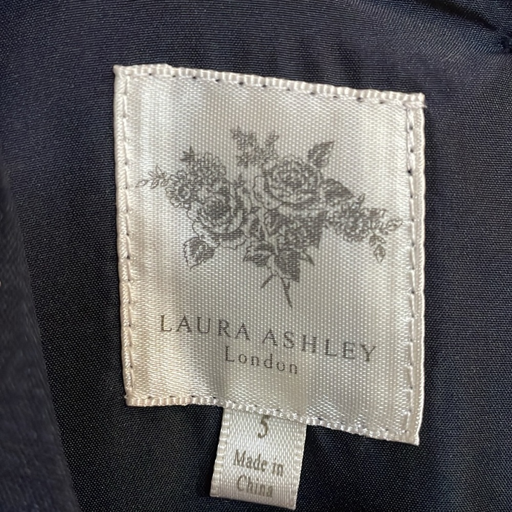Laura Ashley navy/gold dress size 5 - Picture 3 of 3
